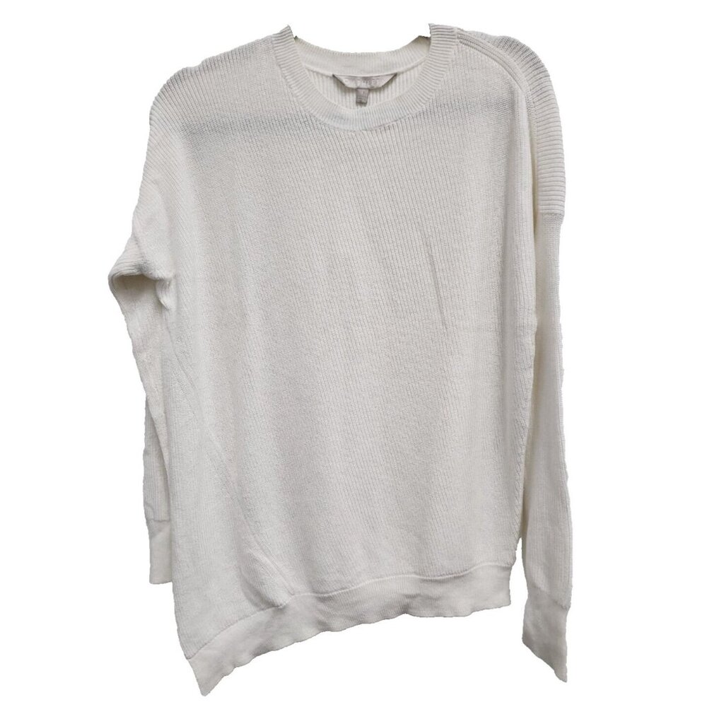 Athleta Womens Rest Day Sweater Size Small White Asymmetrical Hem Pullover